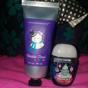 Winter themed Hand Cream and Sanitizer Bundle